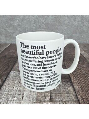 Quotable Mugs Coffee Cup Elisabeth Kubler-Ross Beautiful People Matte Cream New
